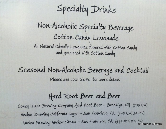 A Sampling of Specialty Drinks