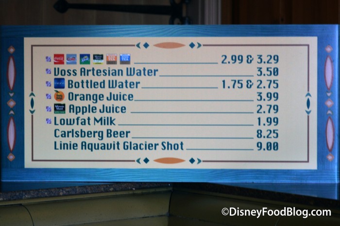 Beverages Menu