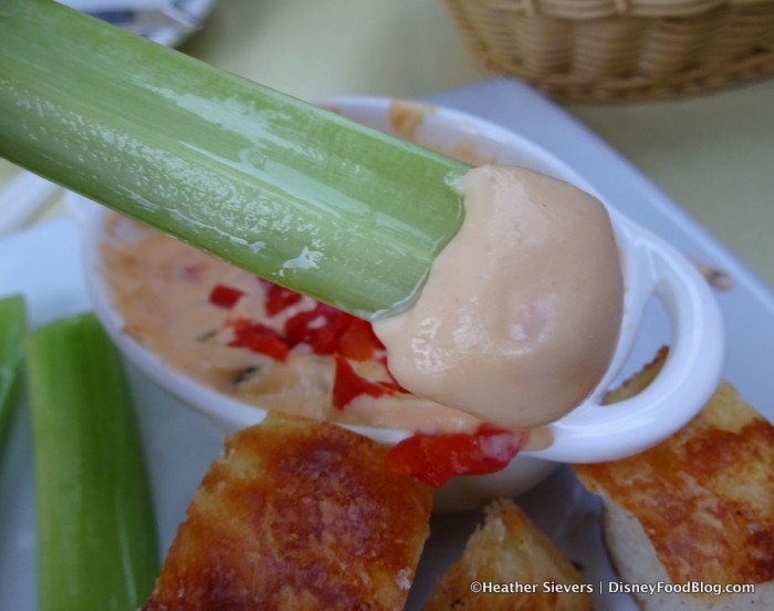 Closeup on Pimento Cheese Dip