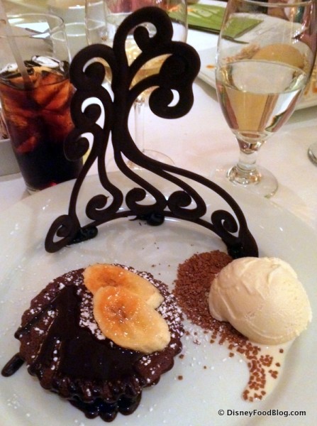 Warm Chocolate Banana Torte