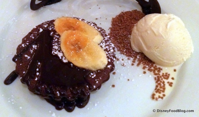 Warm Chocolate Banana Torte -- Up Close