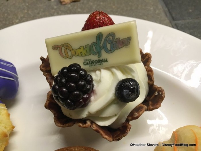 Waffle Bowl with Berries and Lime Yogurt Mousse