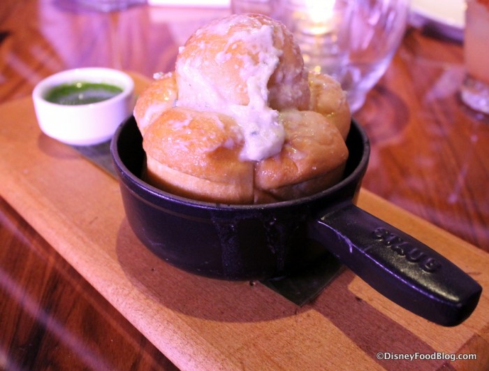 Complimentary Bread with Blue Butter and pesto