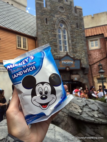 Mickey Cookies and Cream Ice Cream Sandwich
