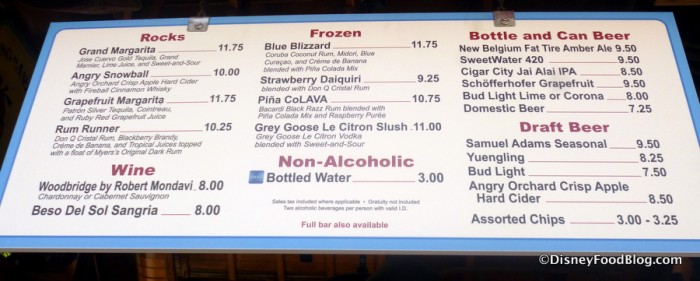 Polar Pub Menu