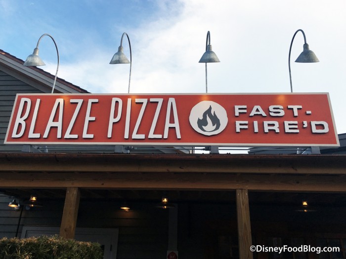 Blaze Fast-Fire'd Pizza sign