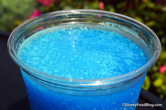 Royal Blue slushie close-up