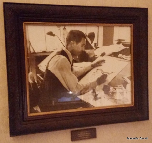 Walt puts his creative genius to paper.