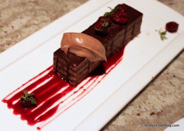 Valrhona Chocolate Mousse and Hazelnut Dacquoise Cake