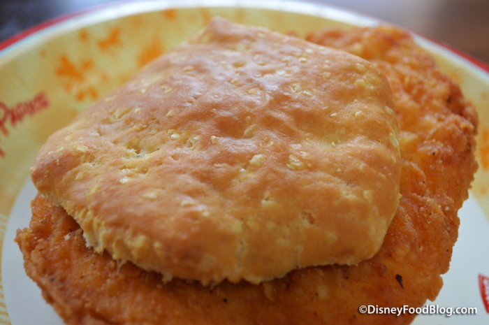 Crispy Fried Chicken on a Biscuit