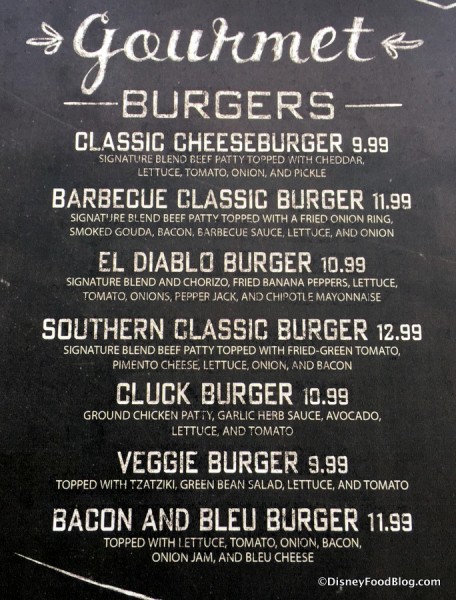 D-Luxe Burger Menu