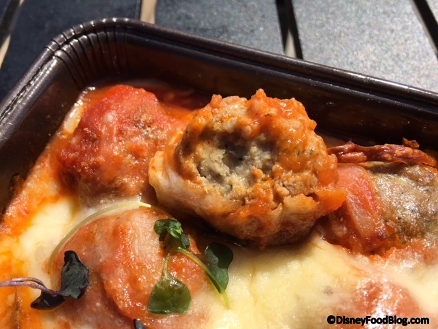 Meatball Parmigiana - close up