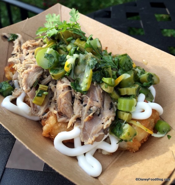 Duck confit on potato smash with Meyer lemon preserves