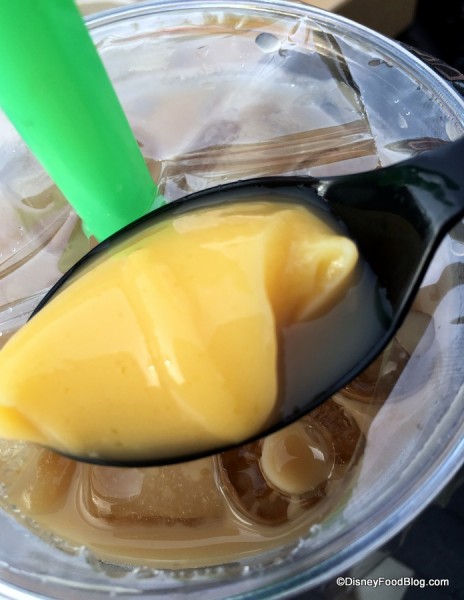 Almond milk tea with pudding