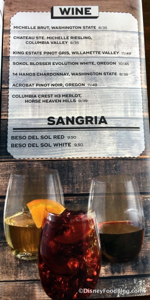 Wine Menu
