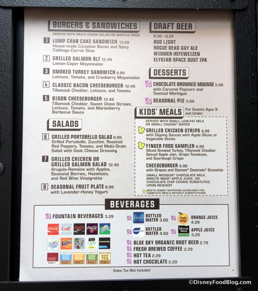 Lunch and Dinner Menu