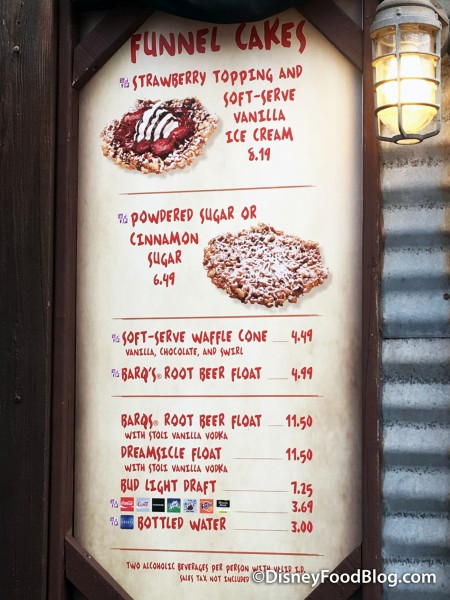 Oasis Canteen Menu -- Click to Enlarge