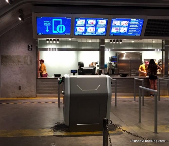 Mobile Order Pick-up on the Left