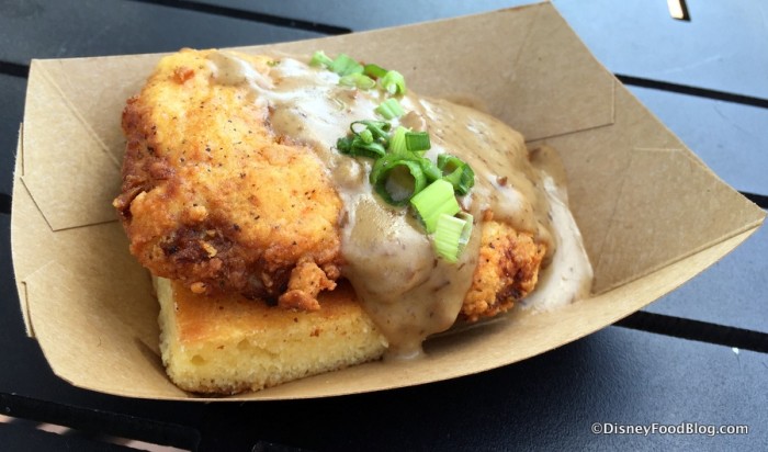 Crispy Chicken with Griddled Cornbread and Red Eye Gravy