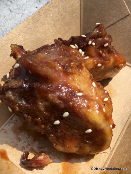 Piggy Wings - Roasted Pork Wings with Korean BBQ Sauce and Sesame Seeds