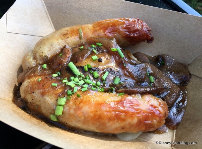 Roasted Irish Sausage with Colcannon Potatoes and Onion Gravy 