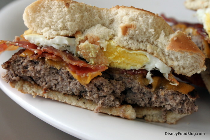 Steak and Egg Burger Cross-Section
