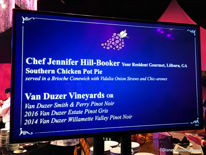 Tasting Station Menu