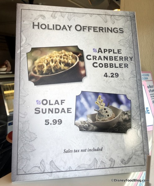 Holiday Offerings at Hollywood Scoops