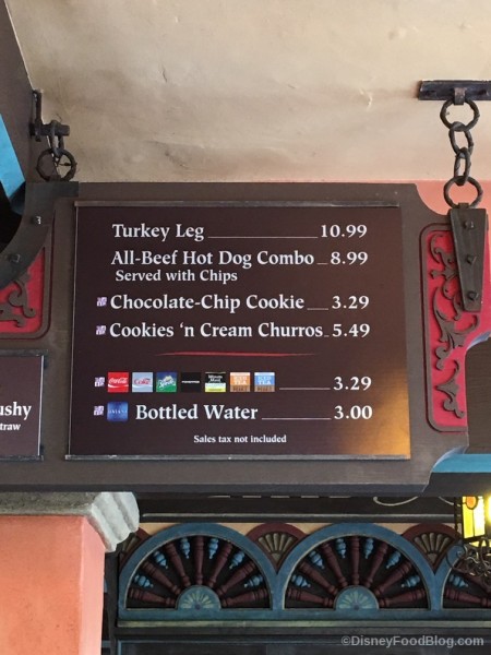 Tortuga Tavern Menu