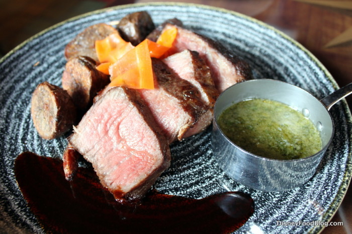Previous plating of Wagyu Striploin and Braised Short Rib at Tiffins