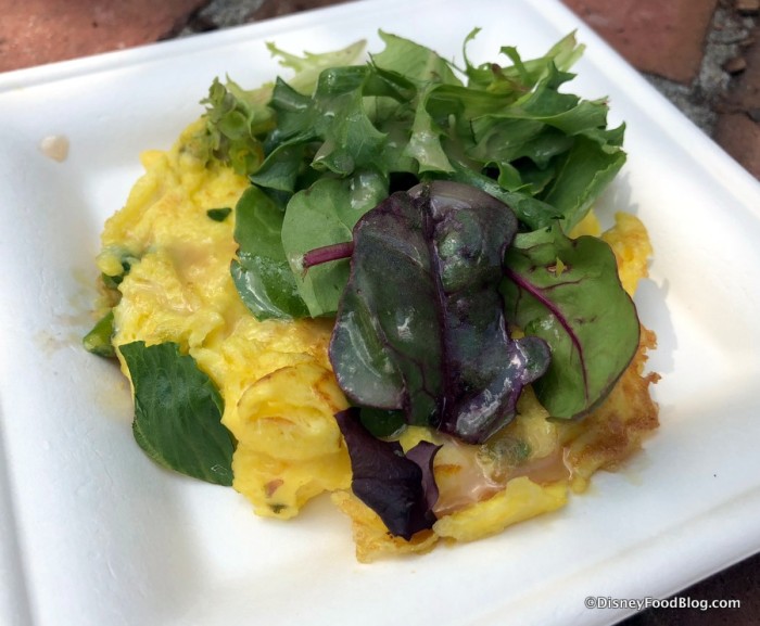 Frittata di Asparagi: Asparagus Frittata, Mixed Greens and Citrus Dressing