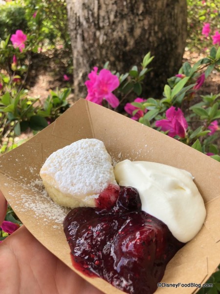 Freshly Baked Lemon Scone with Creme Fraîche and Mixed Berries