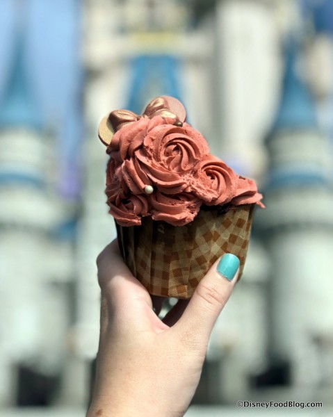 Magic Kingdom's Rose Gold Ears Cupcake