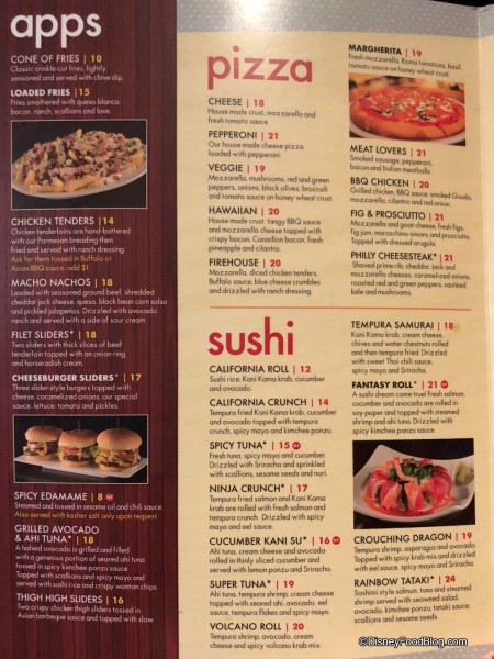 Apps, Pizza, and Sushi!