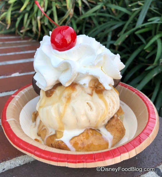 Apple Blossom Sundae with Dulce de Leche Ice Cream