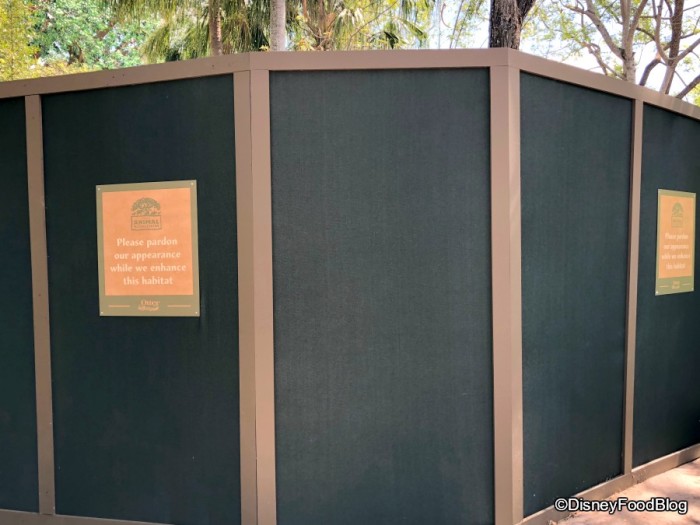 Walls up in the Tree of Life Garden and some animal viewing areas