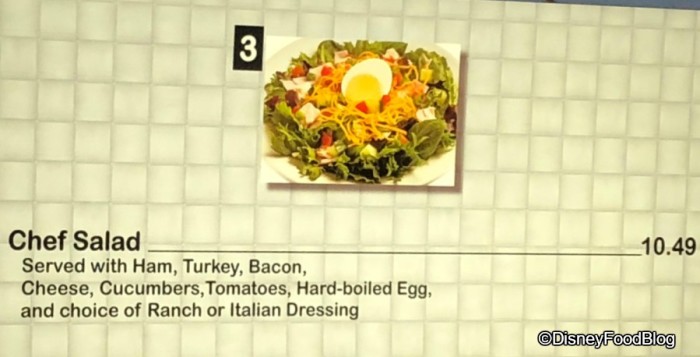 Tomorrowland Terrace Menu