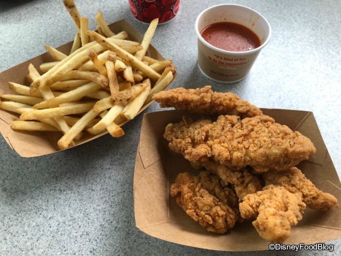 Chicken Strips with Buffalo Sauce 