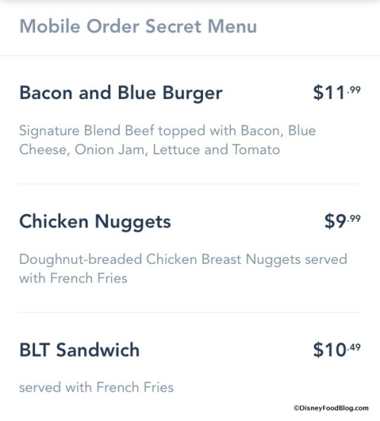 D-Luxe Burger Mobile Order Secret Menu