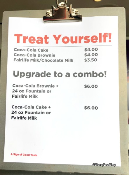 Coca Cola Rooftop Bar Menu