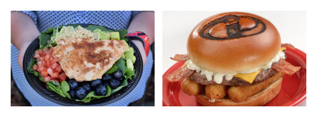 Super Foods Salad and Super Stretchy Burger ©Disney