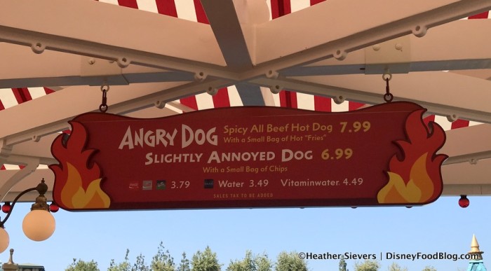 Angry Dogs Menu