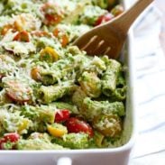 A picture of Healthy Pesto Baked Rigatoni